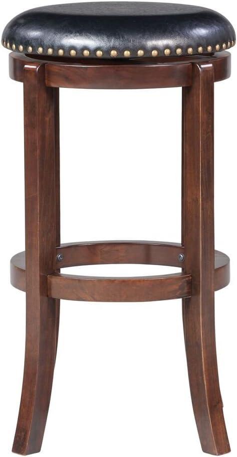 Cordova 29" Cappuccino Finish Traditional Swivel Wood Bar Stool