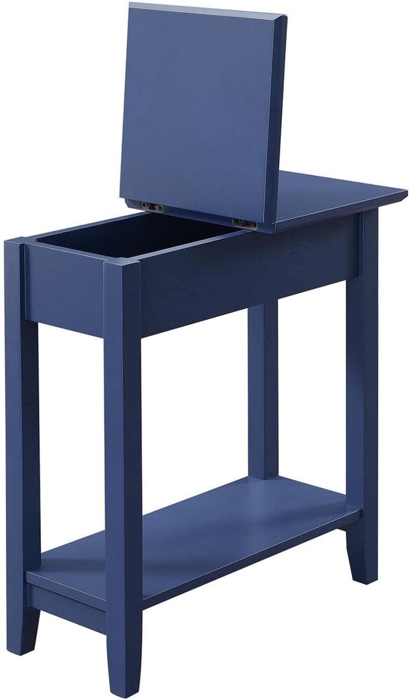 Convenience Concepts American Heritage Flip Top End Table, Cobalt Blue