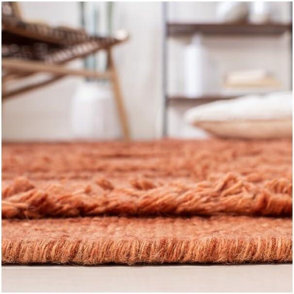Laurel Foundry Modern Farmhouse® Hartzler Hand-Woven Flatweave Wool/Cotton Rust/Orange Area Rug