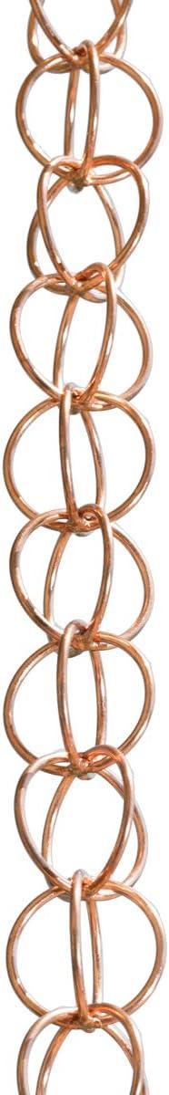 Monarch Rain Chains Pure Copper Ring Rain Chain Replacement Downspouts for Gutters