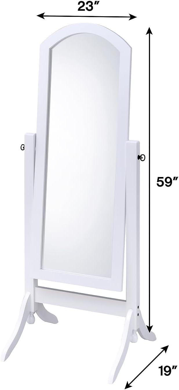 Barrington Cheval Floor Mirror - A/N White White