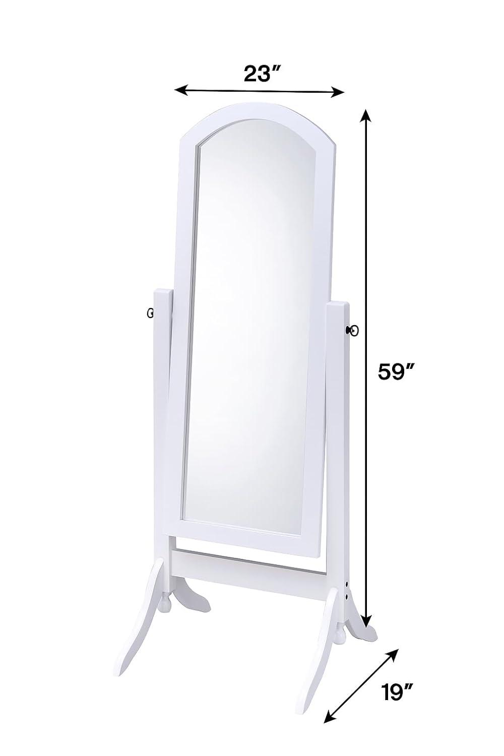 Barrington Cheval Floor Mirror - A/N White White