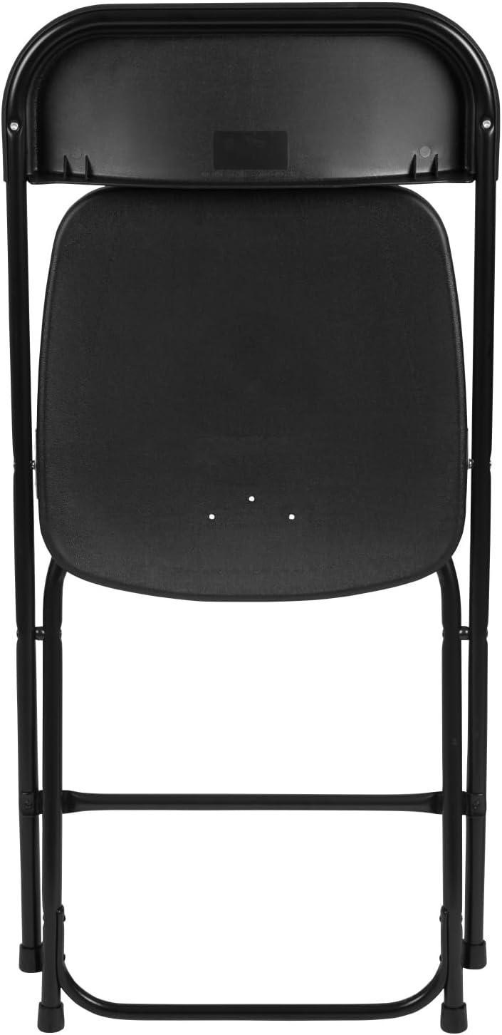 Hercules Series 650LB Capacity Black Metal Folding Chair Set