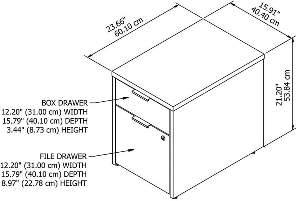 Jamestown 16'' Wide 2 -Drawer File Cabinet