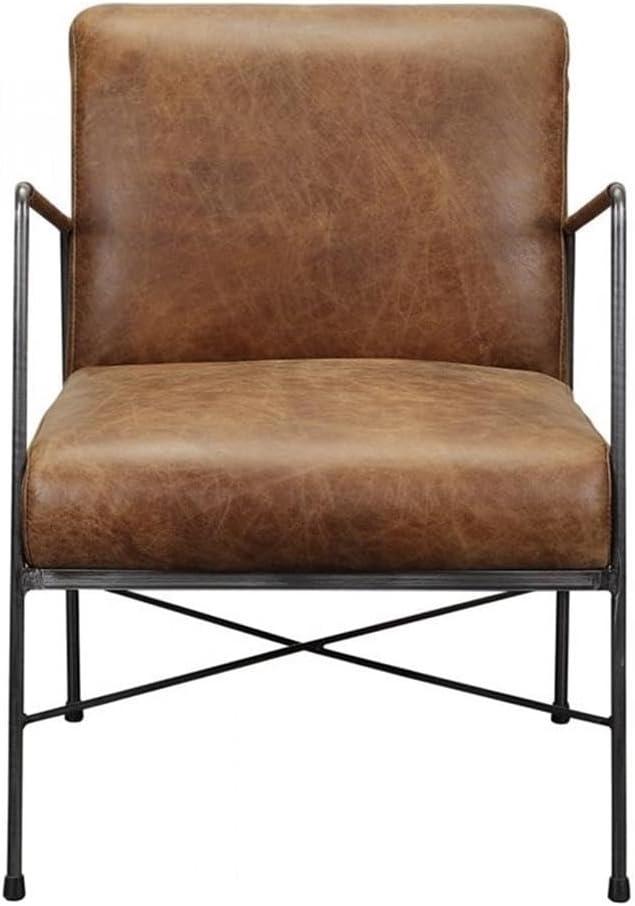 Ivie Leather Accent Chair