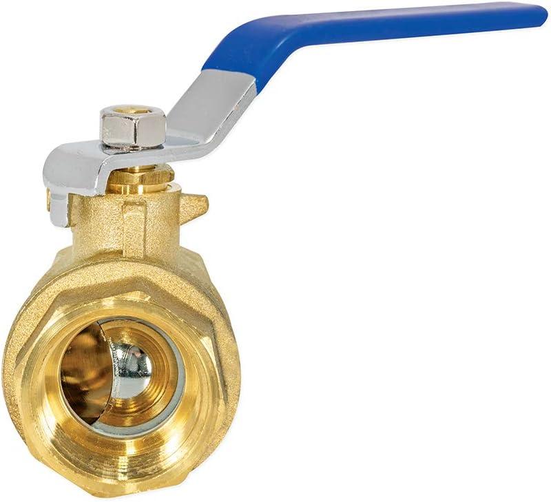 Eastman 20053LF Válvula de Bola de Puerto Completo de Alta Resistencia, IPS de 1-1/2 Pulgadas, Latón