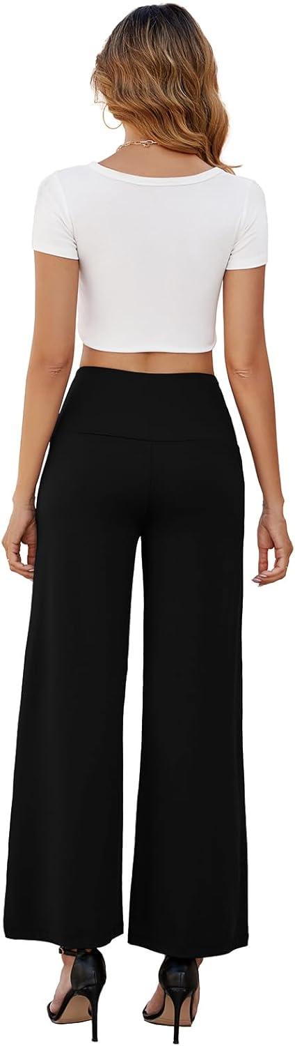Arolina Women's Stretchy Wide Leg Palazzo Lounge Pants with Pockets Casual Comfy High Waist Palazzo Pants for Women Dressy