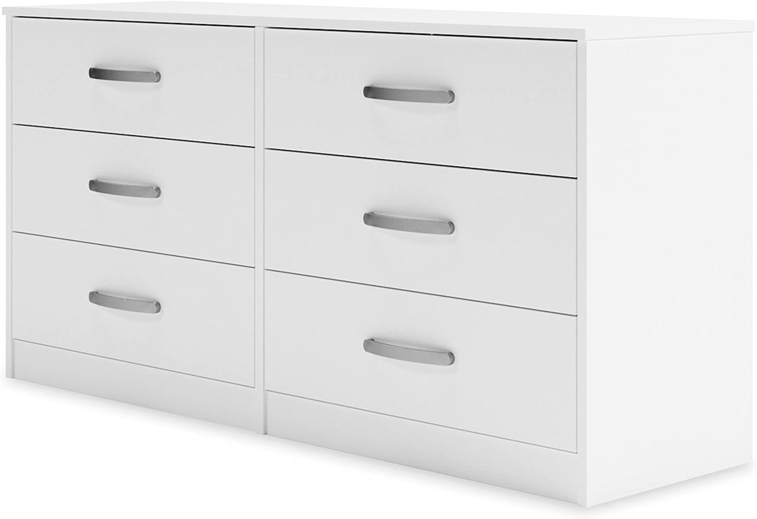 Signature Design by Ashley Casual Flannia 6 Drawer Dresser, White