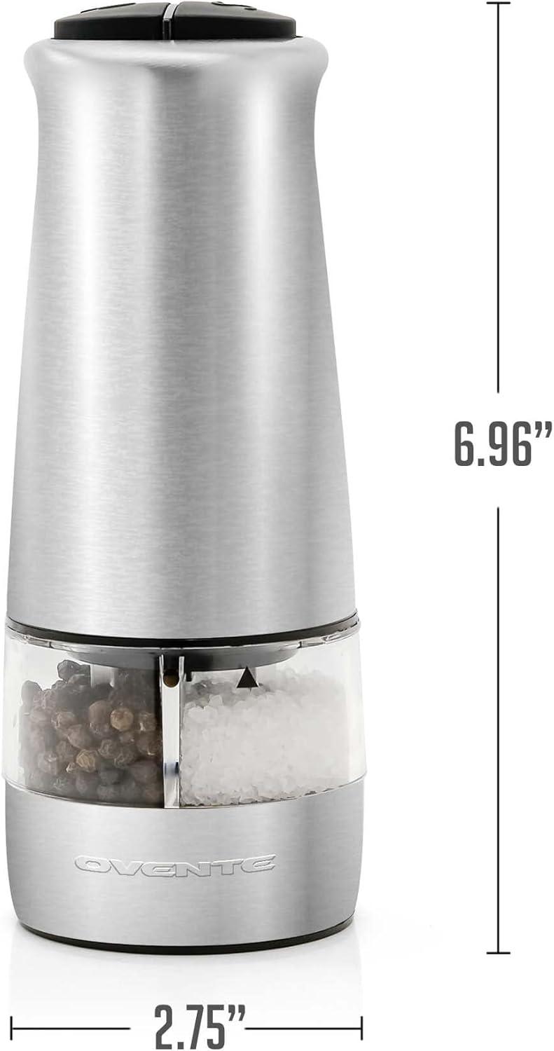 Ovente Electric 2-in-1 Salt & Pepper Combination Mill