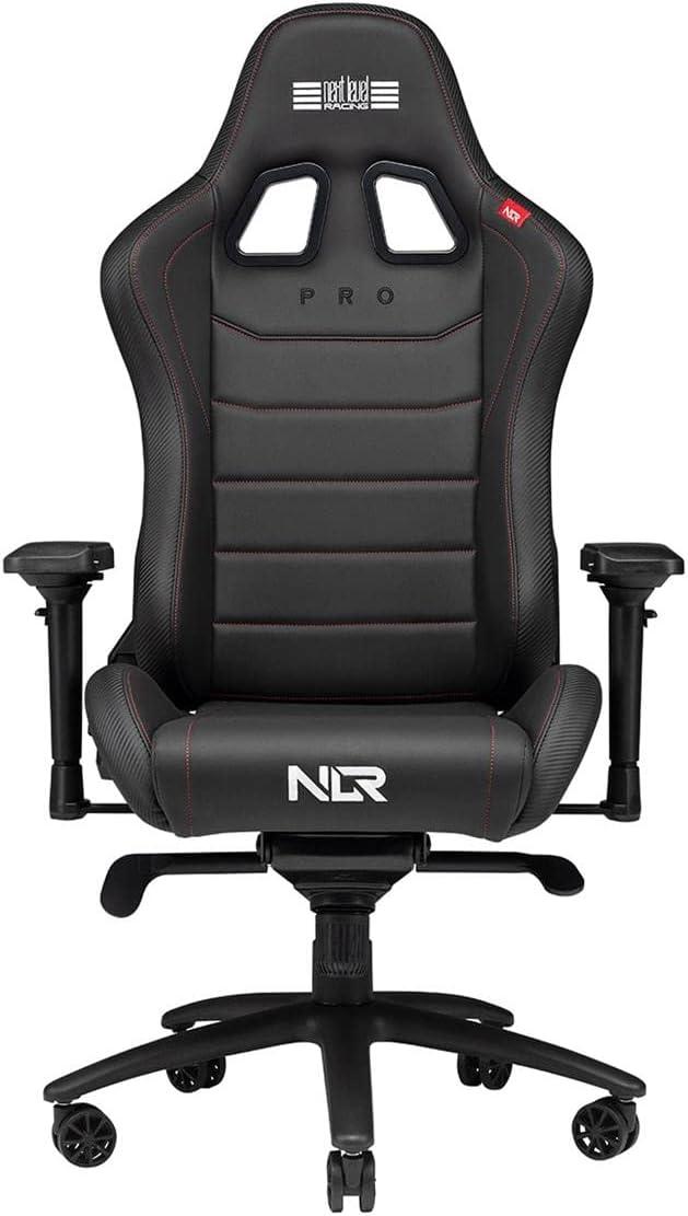 ErgoFlex Black Aluminum & Steel Adjustable Gaming Chair with Lumbar Support