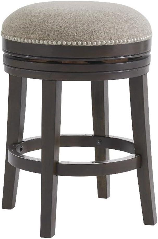 Clara Solid Rubber Wood Swivel Counter And Bar Stool