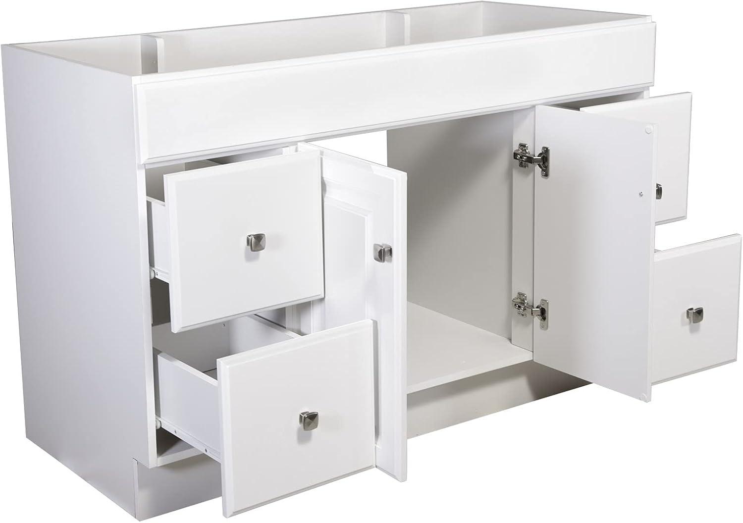 Design House Wyndham 48-Inch Bathroom Vanity Without Top in White