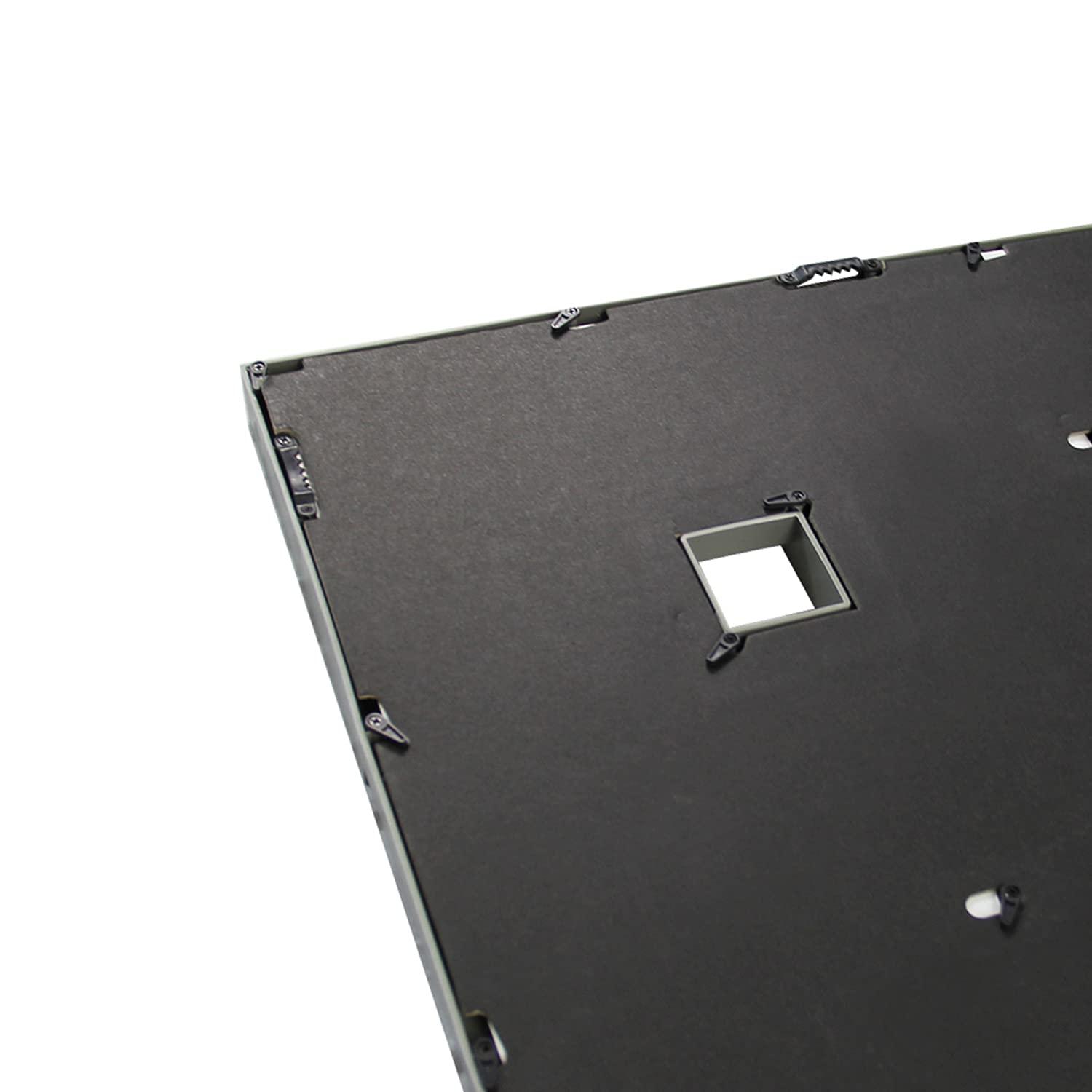 J.M.Deco Collage Picture Frames for Wall 24 Slots, Reunion Friends Family Memory Large Photo Frame Selfie Gallery Puzzle Collage Wall Hanging for 4x6 Photo | Grey