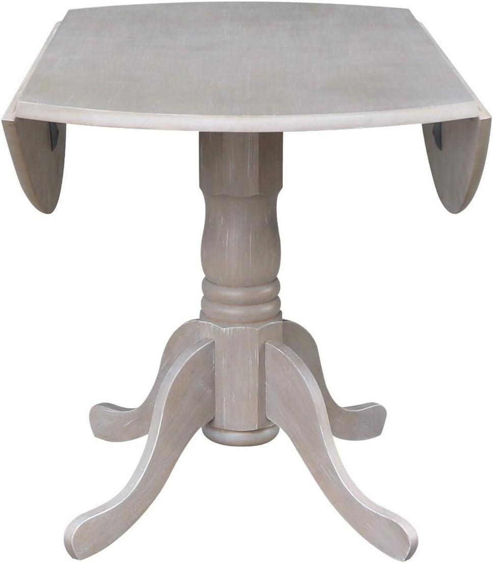 42" Mason Round Dual Drop Leaf Dining Table - International Concepts