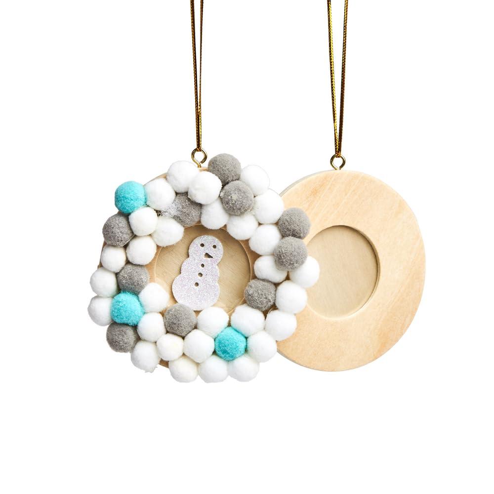 Colorations Wooden Photo Frame Ornaments - Set of 12