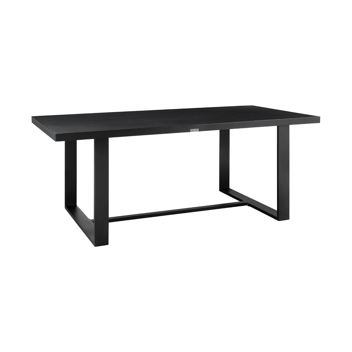 Felicia Outdoor Patio 7-Piece Dining Table Set in Aluminum with Grey Rope and Cushions