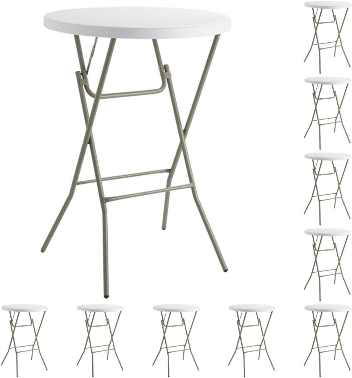 Norwood Commercial Furniture Round Blow-Molded Plastic Indoor/Outdoor Folding Training Table