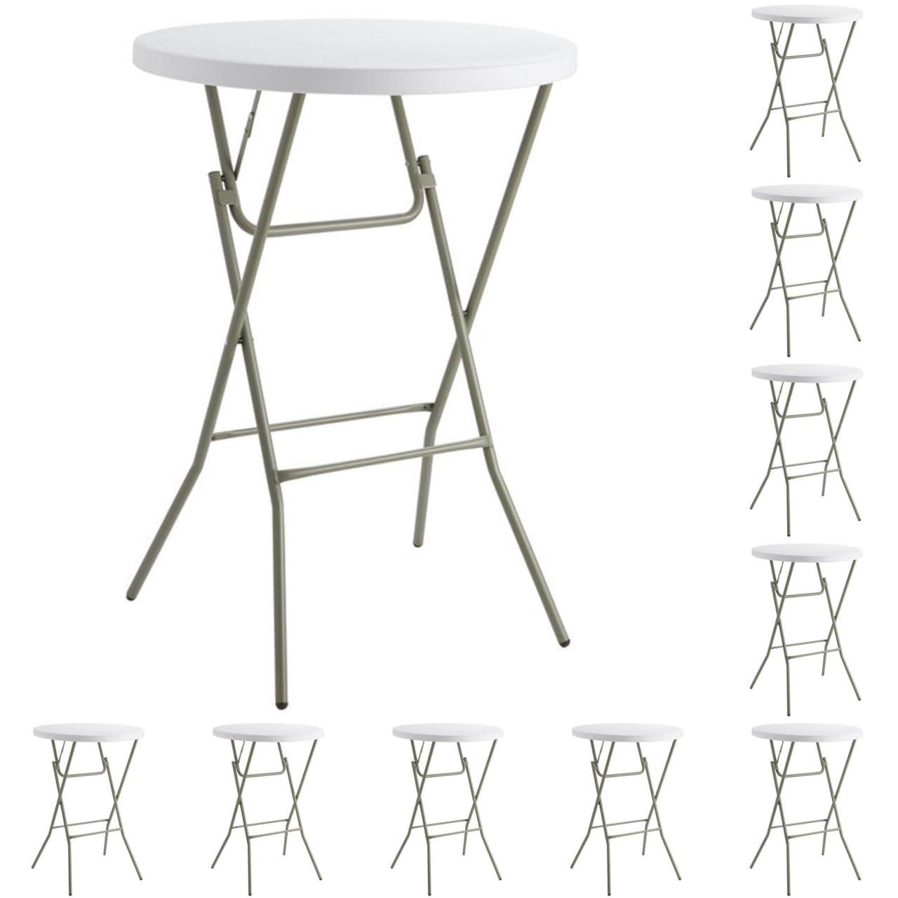 Norwood Commercial Furniture Round Blow-Molded Plastic Indoor/Outdoor Folding Training Table