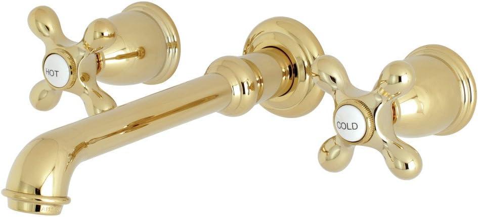 Kingston Brass English Country Two-Handle 3-Hole Wall Mount Bathroom Faucet