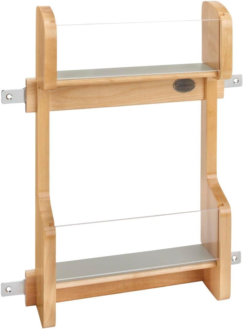 Light Brown Maple Over Door Vanity Storage Rack