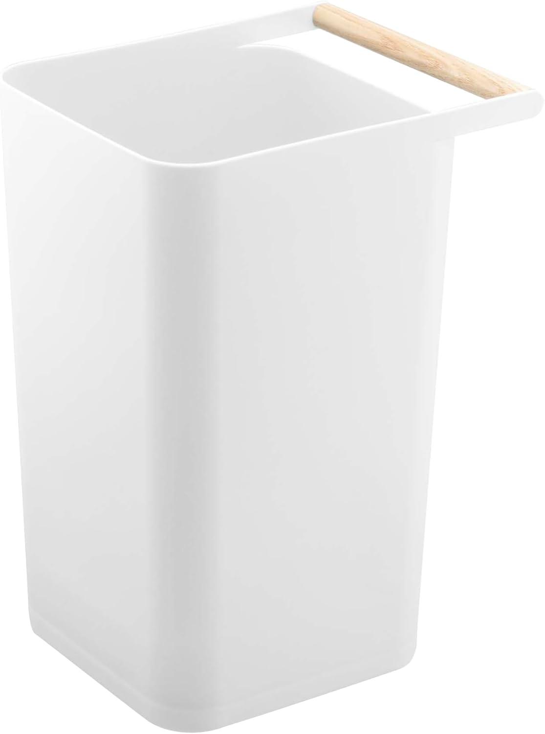 Como Yamazaki Home Slim Square Trash Can Garbage Waste Basket For Bathroom or Kitchen, 2.5 gallons