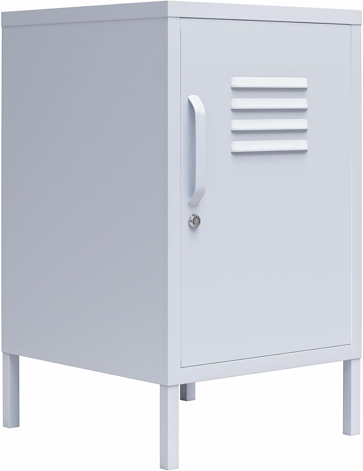 Cache Metal Locker End Table with Storage