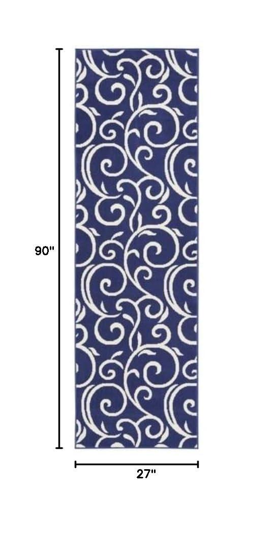 Nourison Grafix 2'3" x 7'6" (8' Runner) Grey Area Rug Bohemian Contemporary Botanical by Nourison