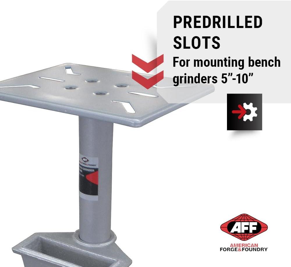 Adjustable Steel Bench Grinder Stand with Cast Iron Base