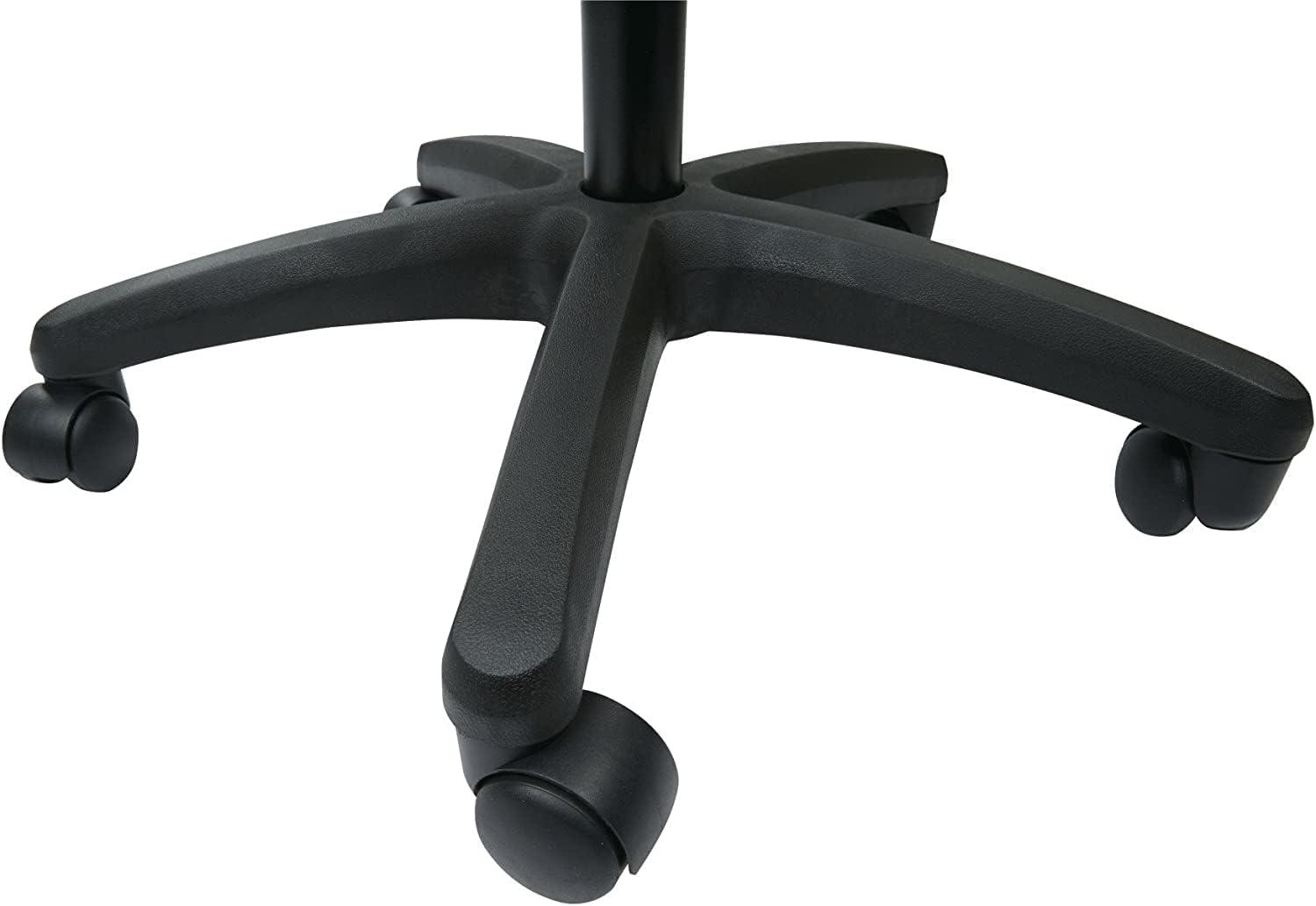 Ergonomic Black Nylon Drafting Chair with Adjustable Footrest