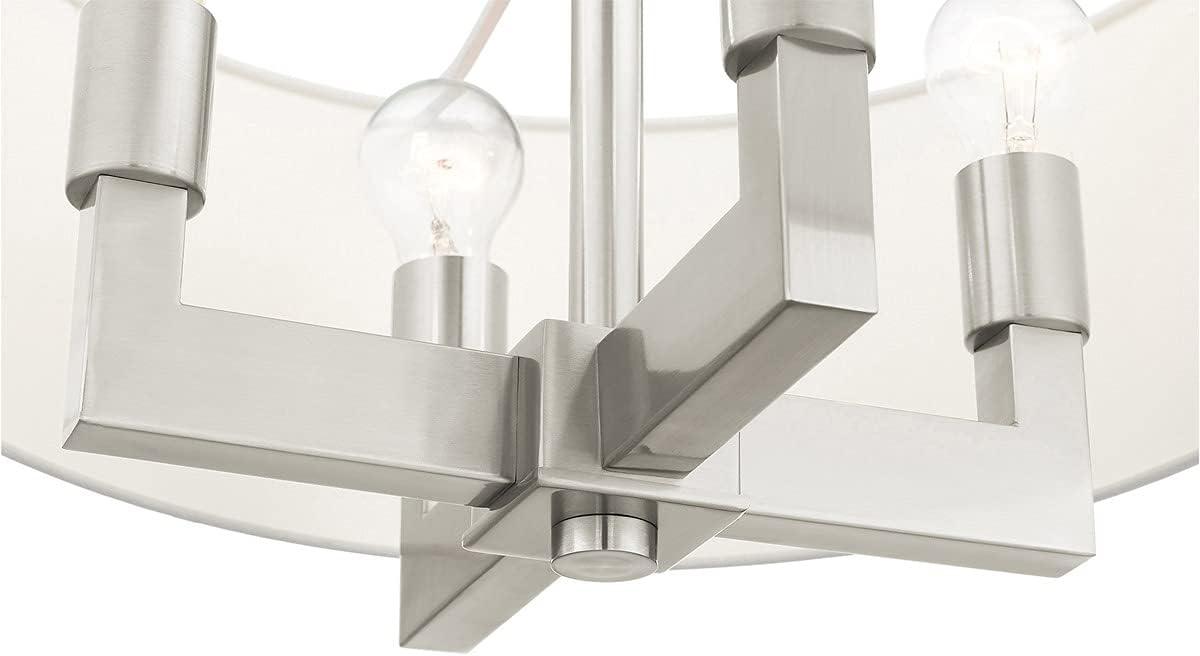 Livex Lighting Cresthaven 4 - Light Chandelier in  Brushed Nickel