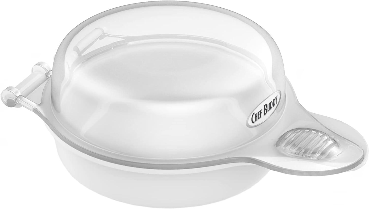 Chef Buddy Microwave Egg Maker - Holds Up to Two Eggs and Cooks in 45 Seconds - Cooking Utensil