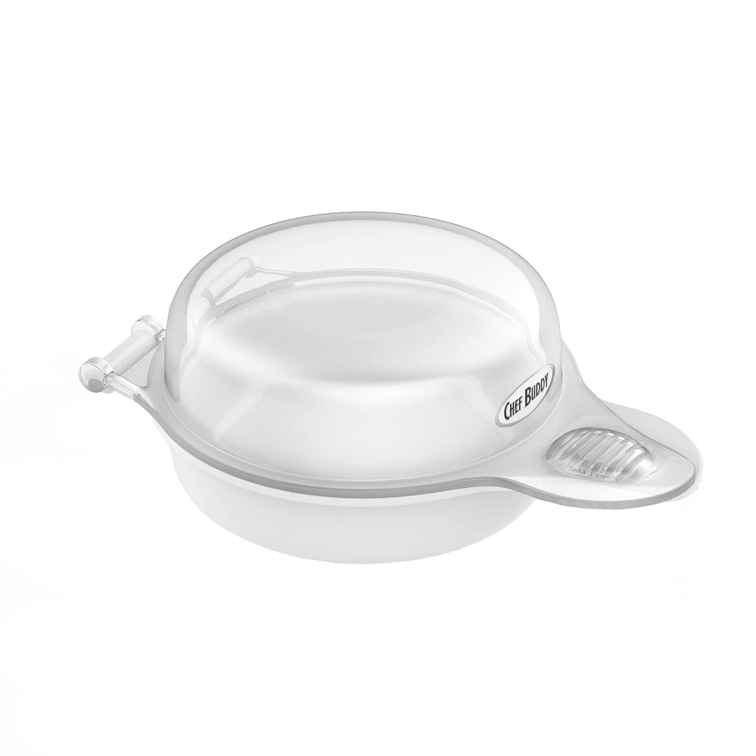 Chef Buddy Microwave Egg Maker - Holds Up to Two Eggs and Cooks in 45 Seconds - Cooking Utensil
