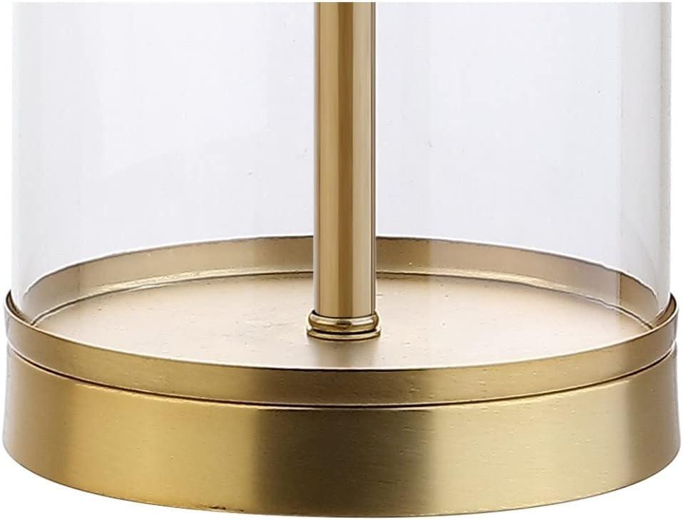 JONATHAN Y Collins 29.25" Glass LED Table Lamp, Brass Gold, JYL2005A
