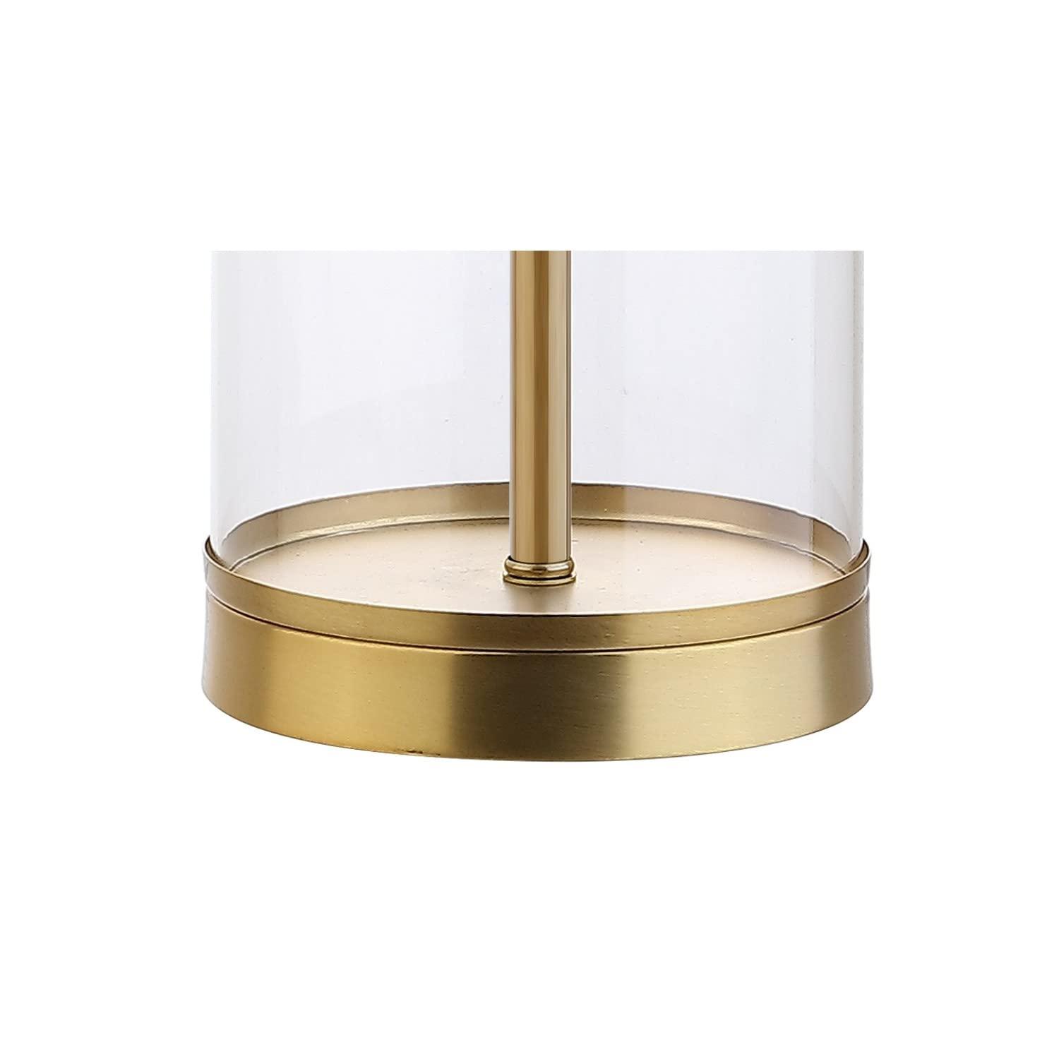 JONATHAN Y Collins 29.25" Glass LED Table Lamp, Brass Gold, JYL2005A