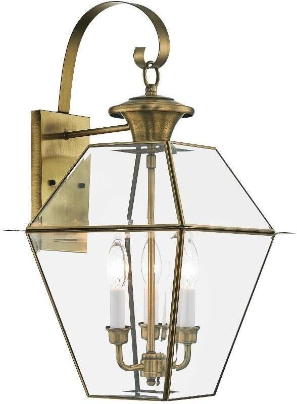 Livex Lighting Westover 3 - Light Wall Light in  Antique Brass