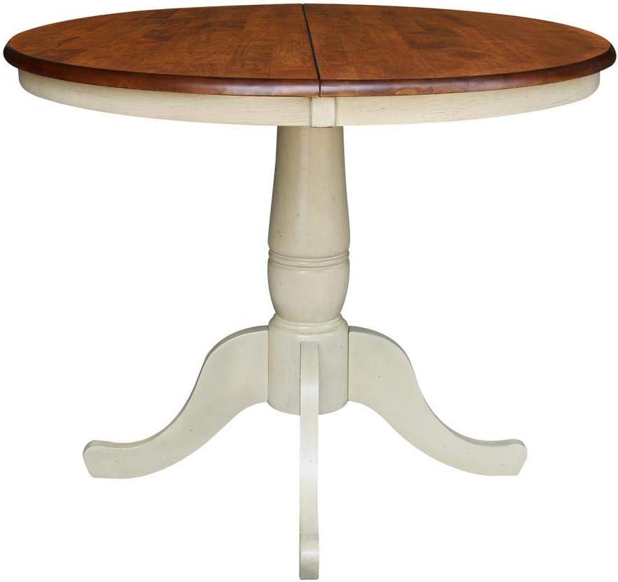 36" Round Dining Table with 12" Leaf - International Concepts