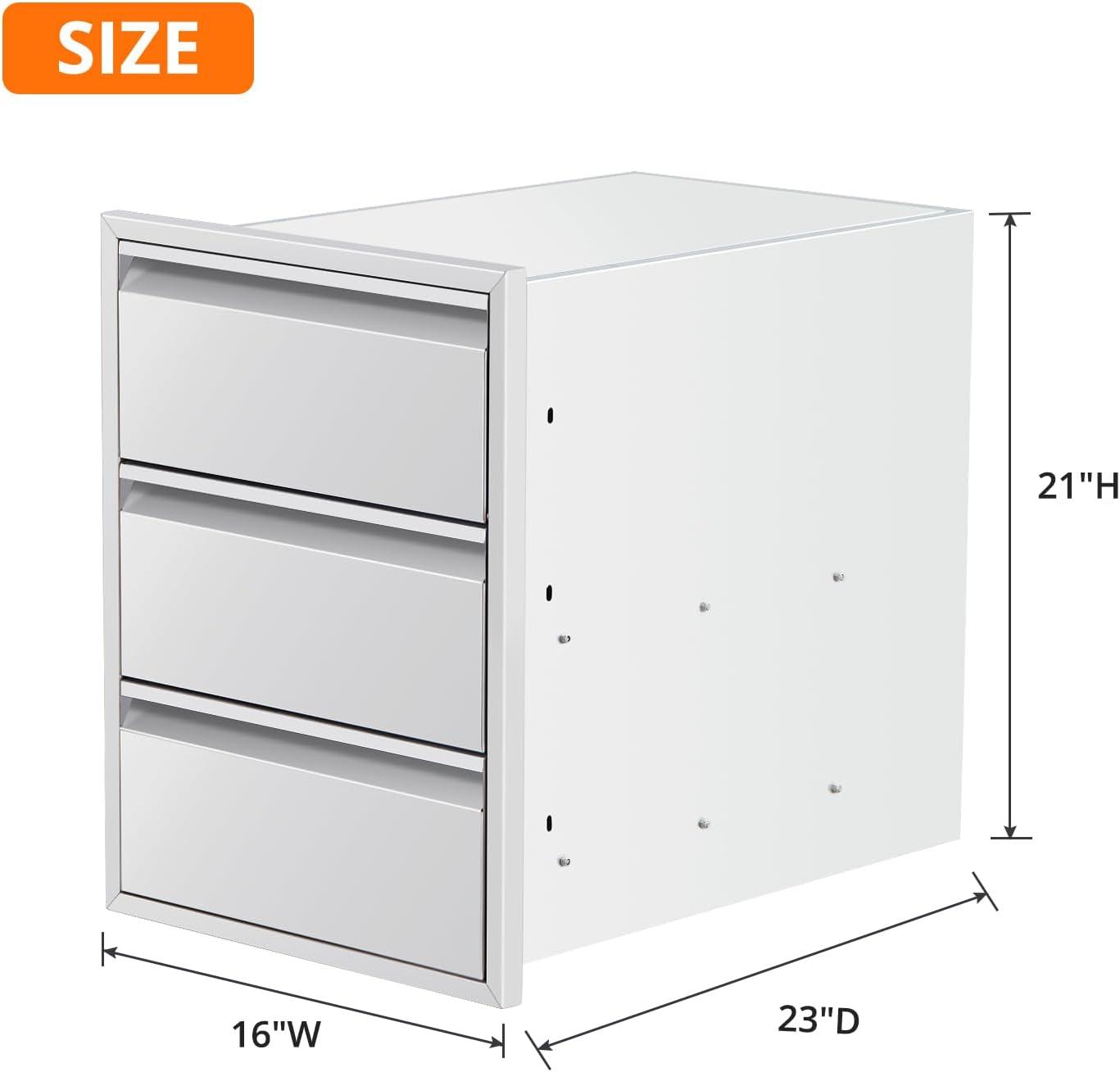 Tuekys Stainless Steel Paper Towel Holder Drawer Cabinet