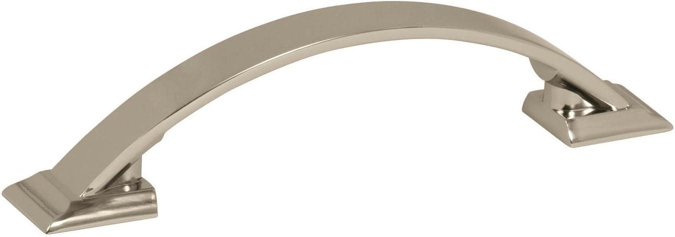 Amerock Candler 3 inch (76mm) Center-to-Center Polished Nickel Cabinet Pull