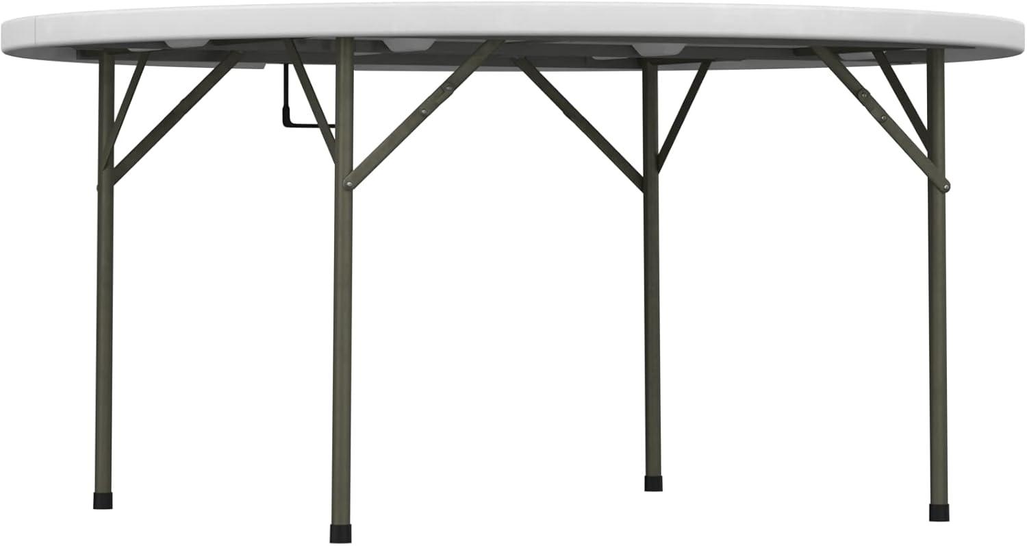 Norwood Commercial Furniture Round Blow-Molded Plastic Indoor/Outdoor Folding Training Table