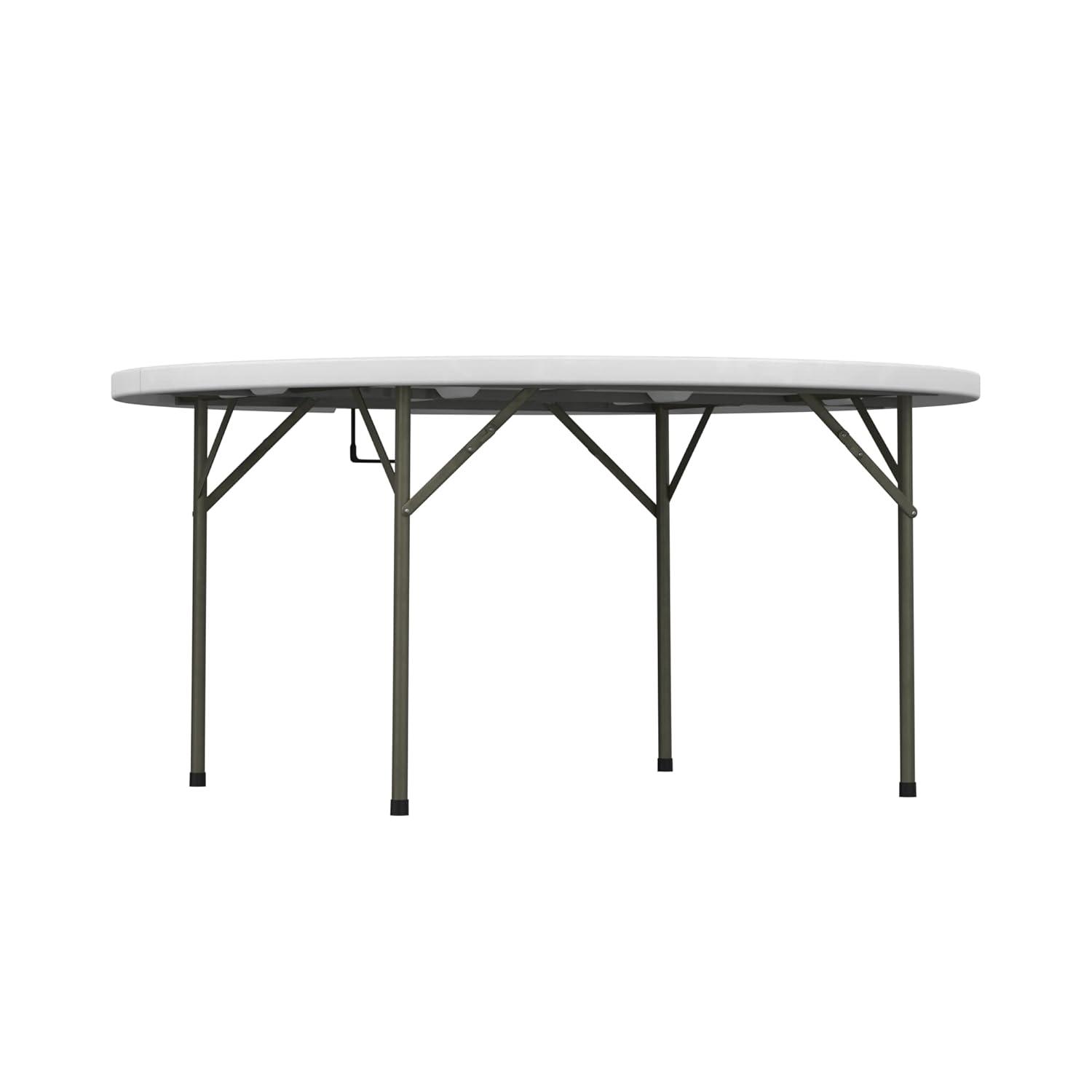 Norwood Commercial Furniture Round Blow-Molded Plastic Indoor/Outdoor Folding Training Table