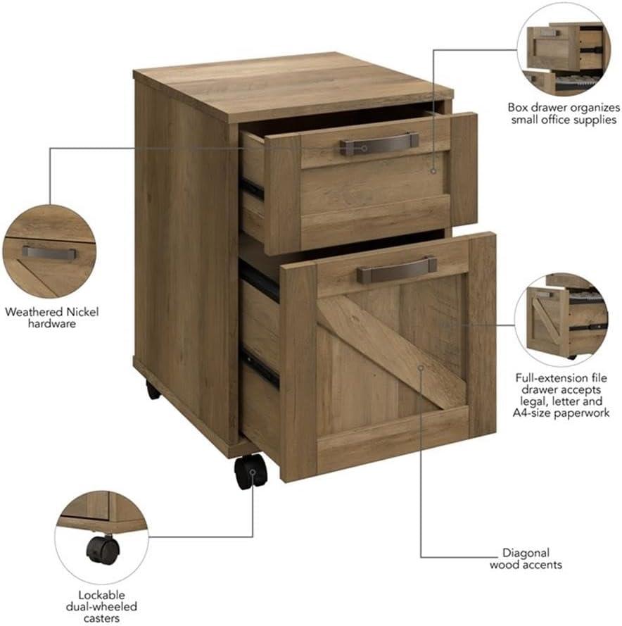 Cowden 16"W 2 -Drawer Mobile Vertical Filing Cabinet