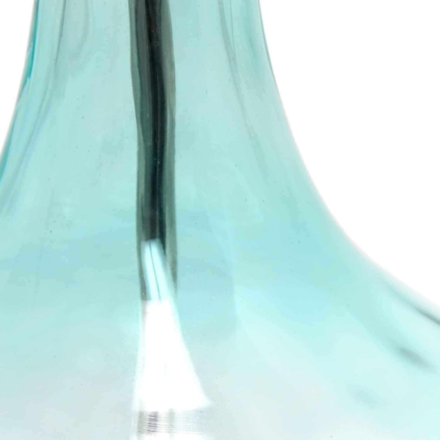 Elegant Designs Clear Glass Table Lamp, Blue