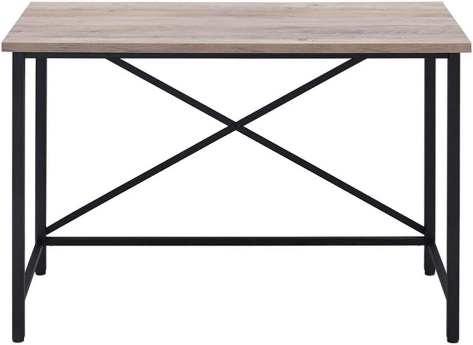 Martina 47" Black and Gray Oak Wood Desk