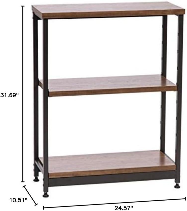 IRIS Wood and Metal Shelf Brown/Black