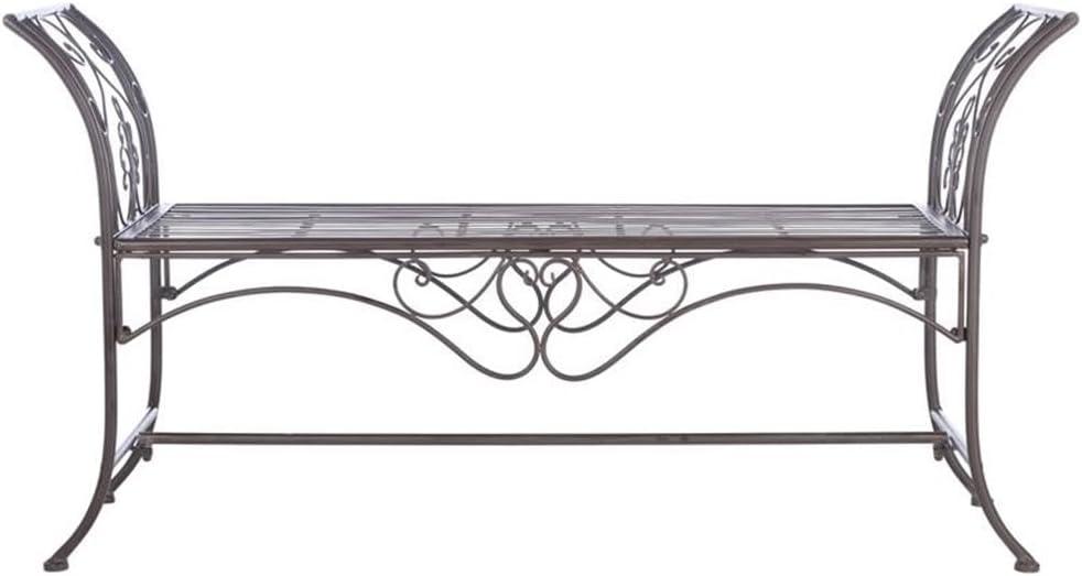 Adina Bench - Outdoor - PAT5016 - Rustic Brown - Safavieh