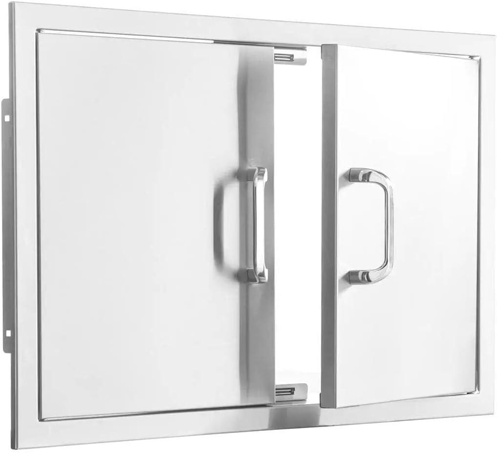 BBQGuys Signature 25-Inch Stainless Steel Double Access Door - Traditional
