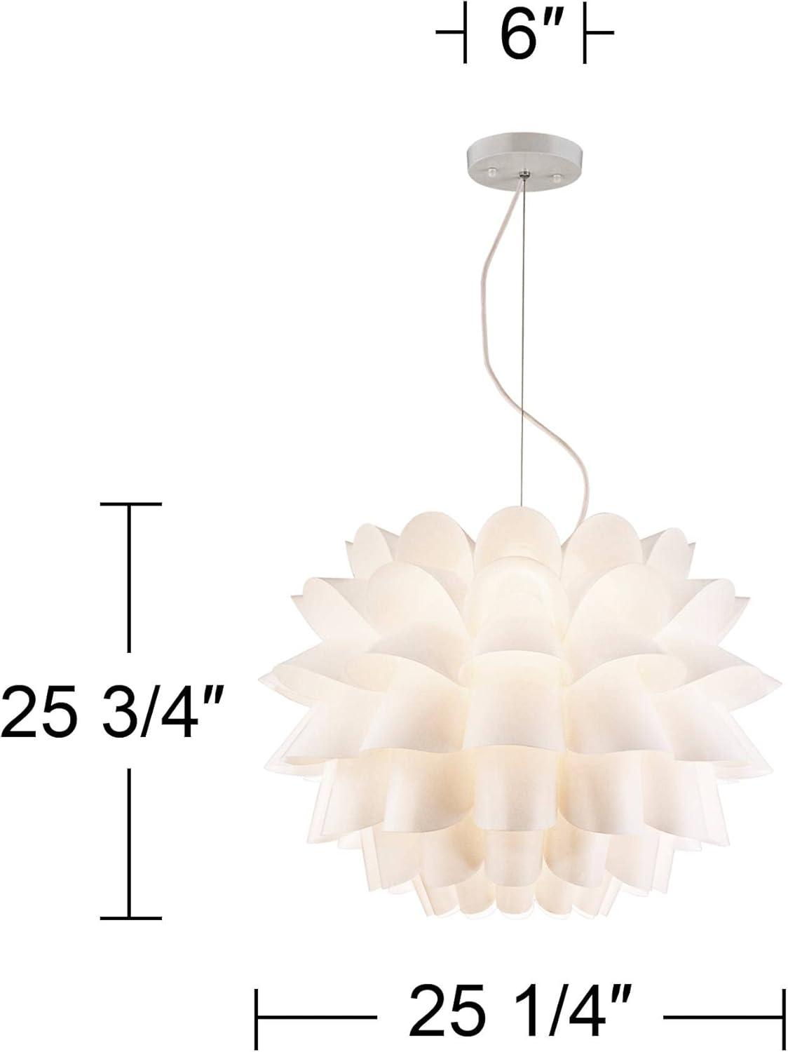 Modern Blooming Flower White Pendant Light