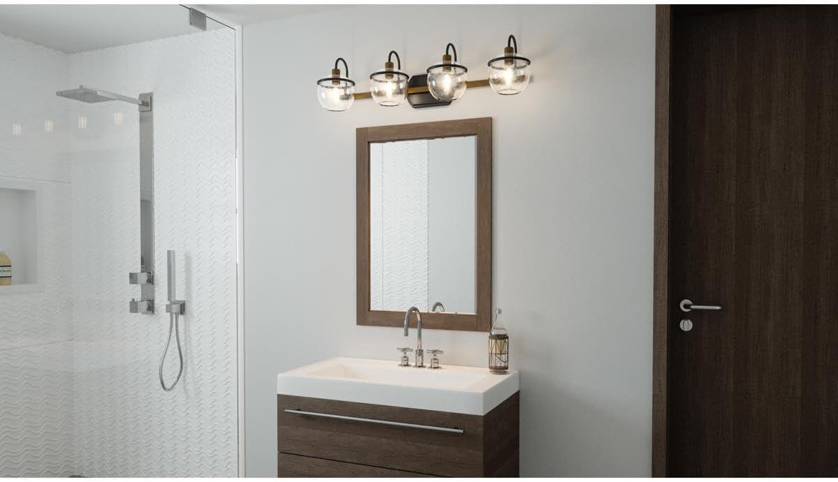 Phoenix Modern Lantern-Style Bath Light in Matte Black and Western Bronze