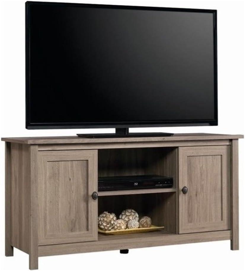 Sauder County Line Engineered Wood TV Stand in Salt Oak