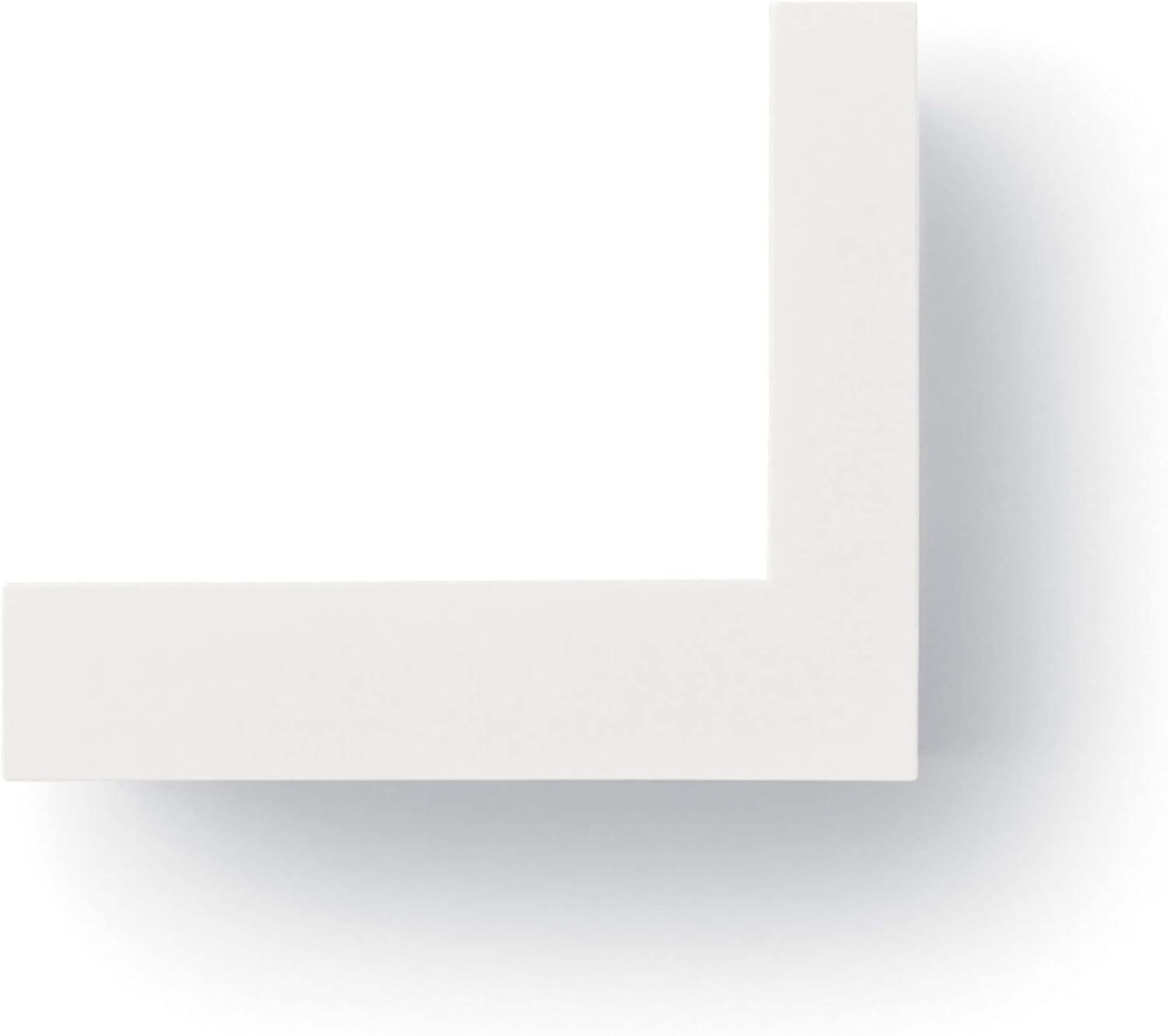 Command Display Ledges White: Floating Wall Shelf Set, 2 Picture Ledges, Off-White, Plastic, No Tools Needed